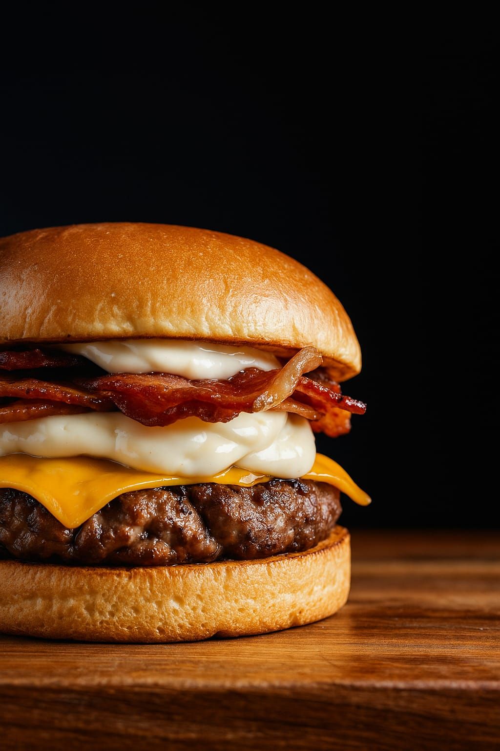 Hambúrguer com bacon e queijo do Need Burger