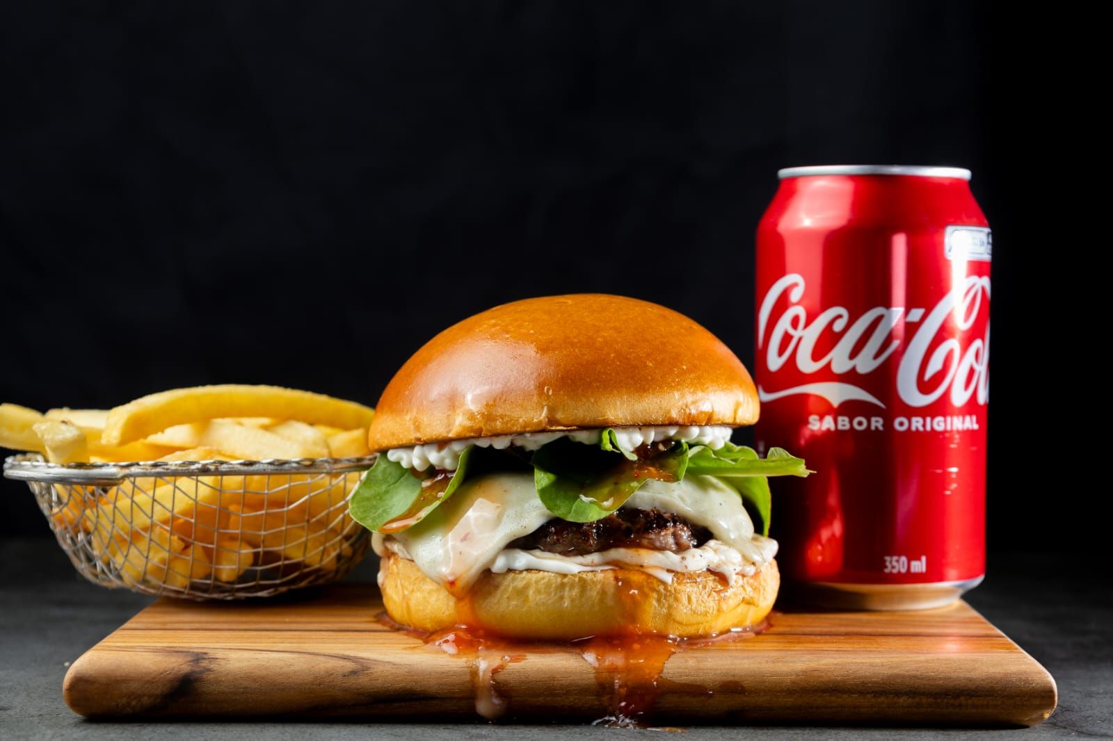 Combo com fritas e refrigerante